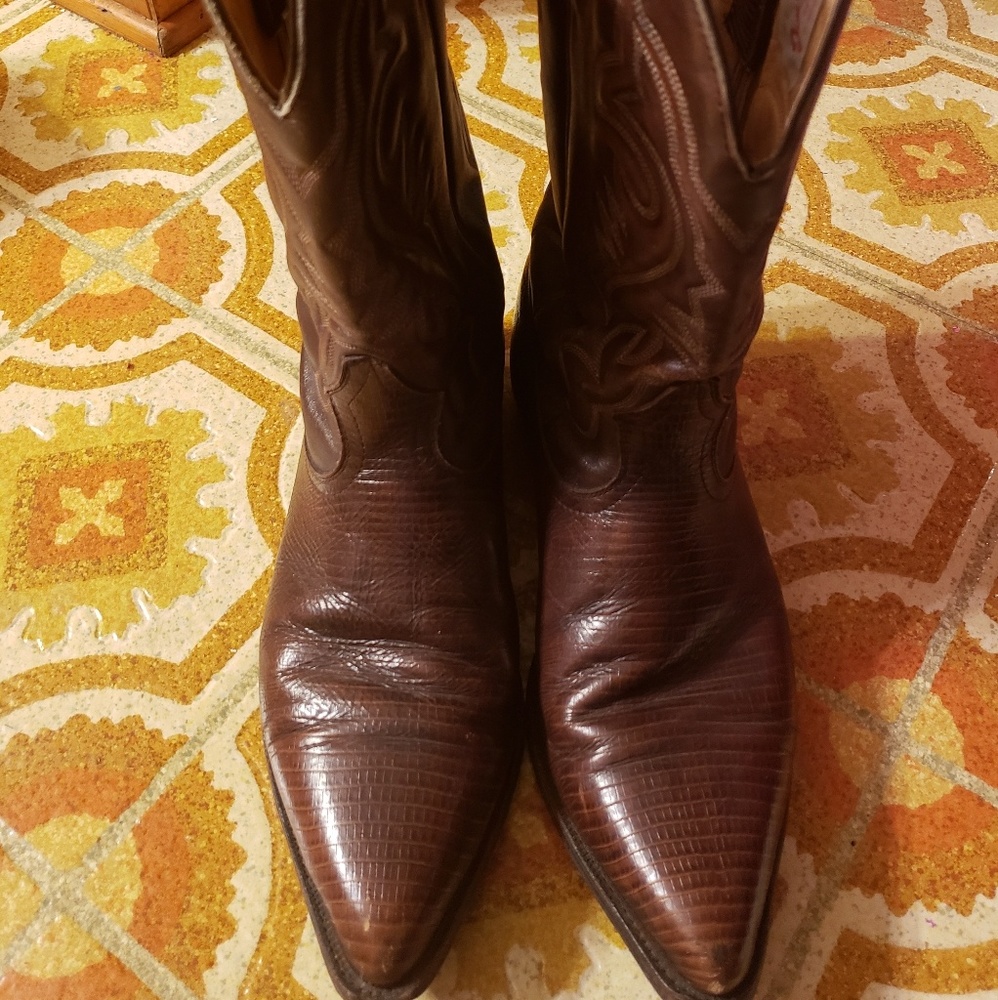 Lizsrd Skin Cowboy Boots 11 M